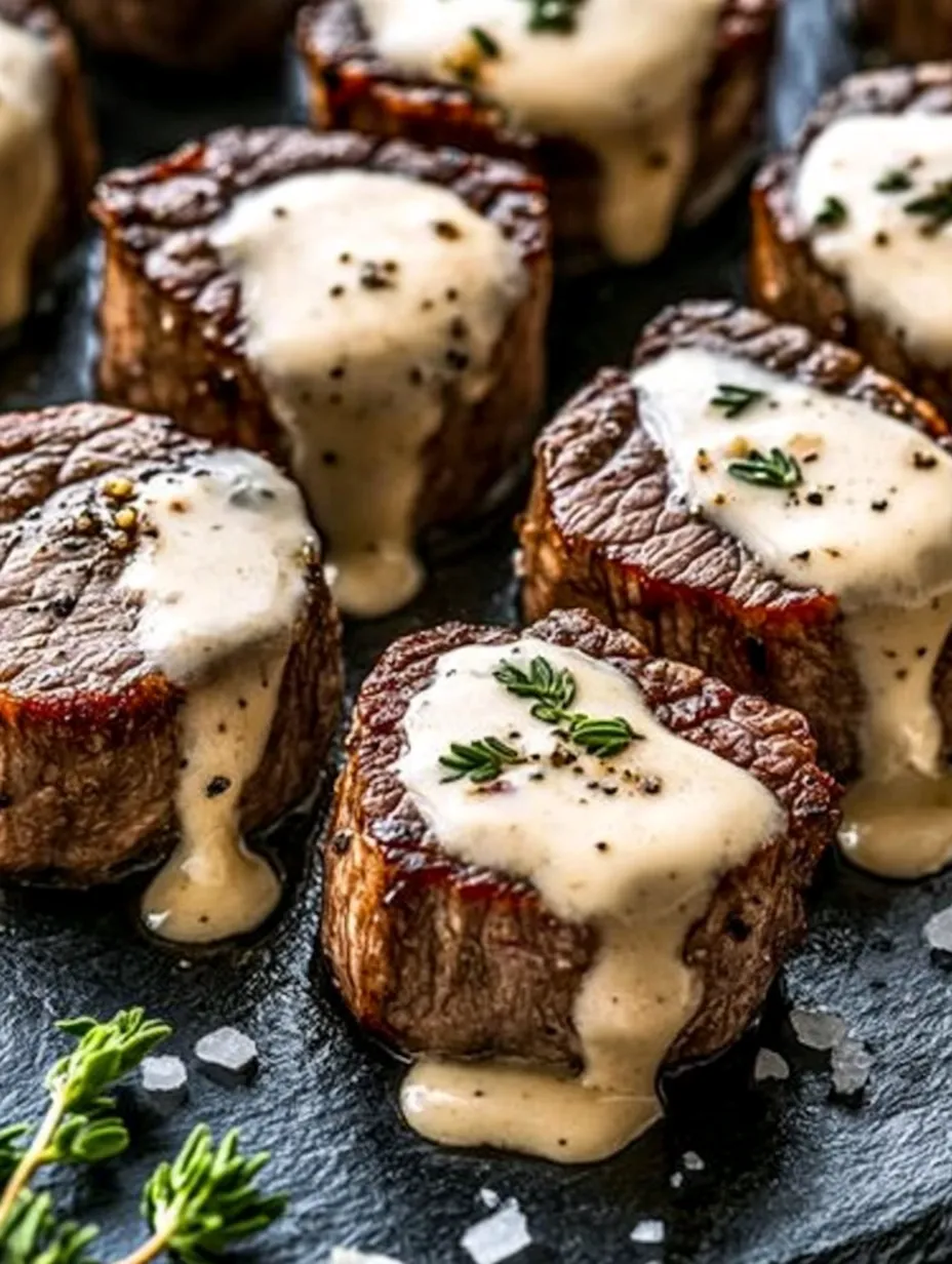 Garlic Butter Steak Bites in Parmesan Cream Sauce