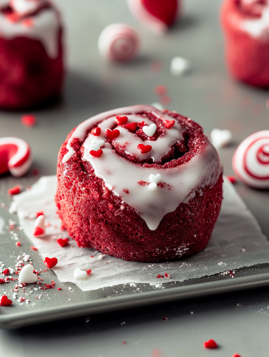 Valentine’s Day Red Velvet Cinnamon Rolls – Soft & Sweet!