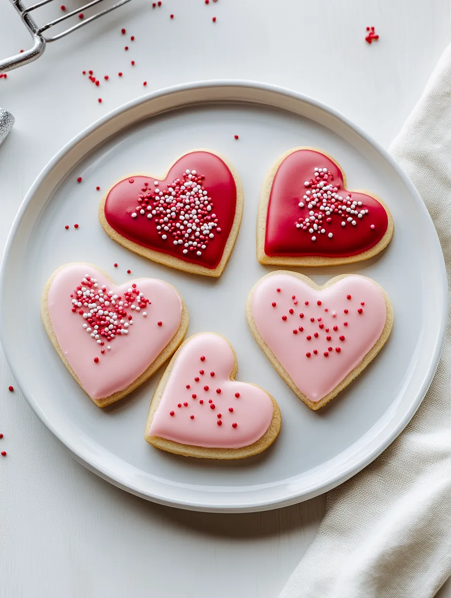 Festive Valentine’s Day Sugar Cookies with Elegant Royal Icing