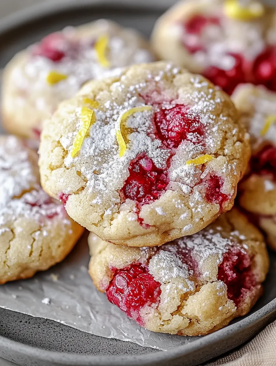 Zingy Lemon Raspberry Cookies – Soft, Sweet & Lively!