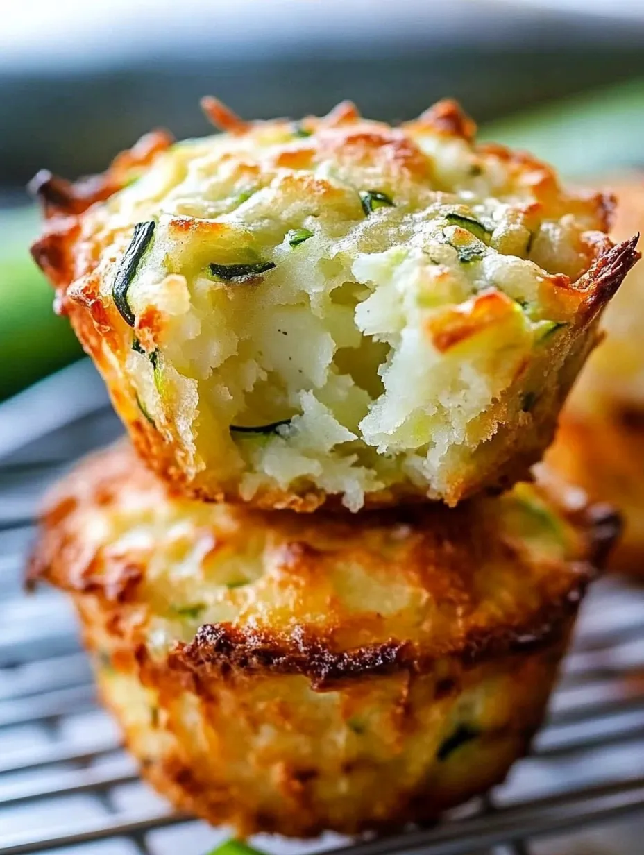 Easy Crispy Parmesan Zucchini Potato Muffins Recipe