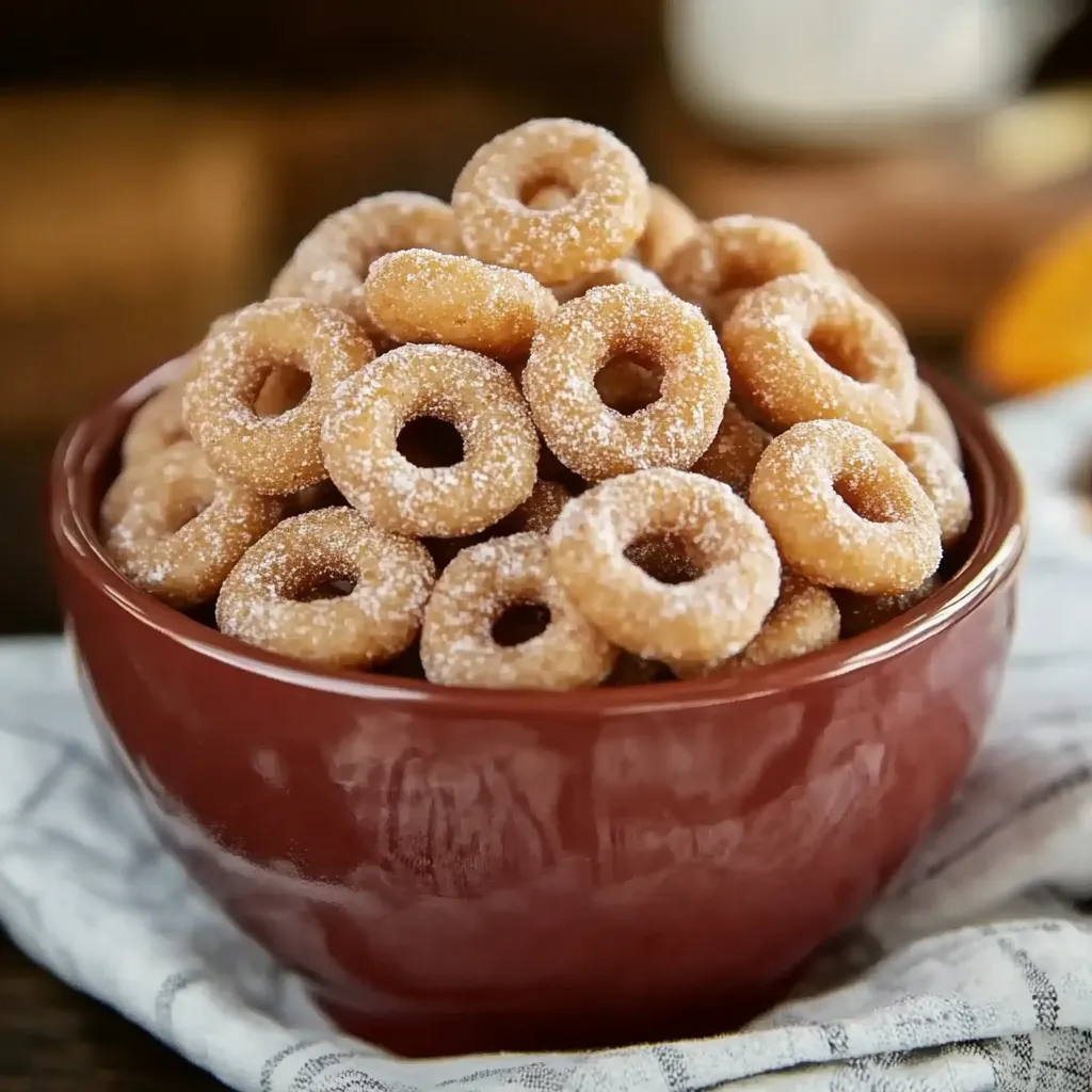 A bowl of cereal with sugar on top.