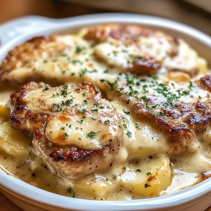 A white bowl filled with meat and potatoes.