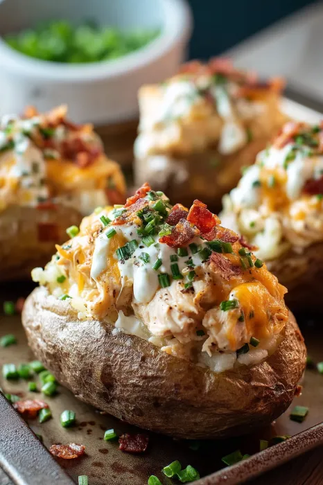 A plate of food with bacon and cheese on top.