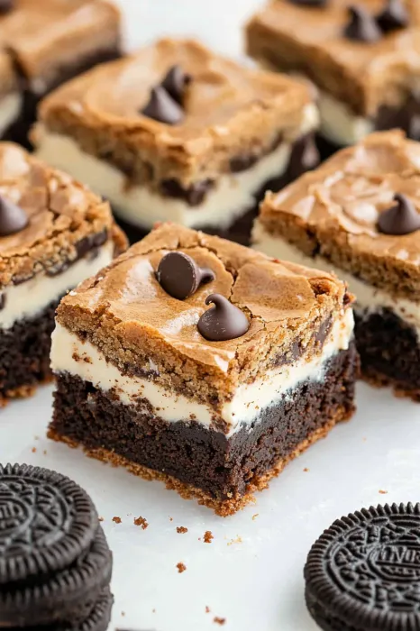 A slice of chocolate cake with chocolate chips.
