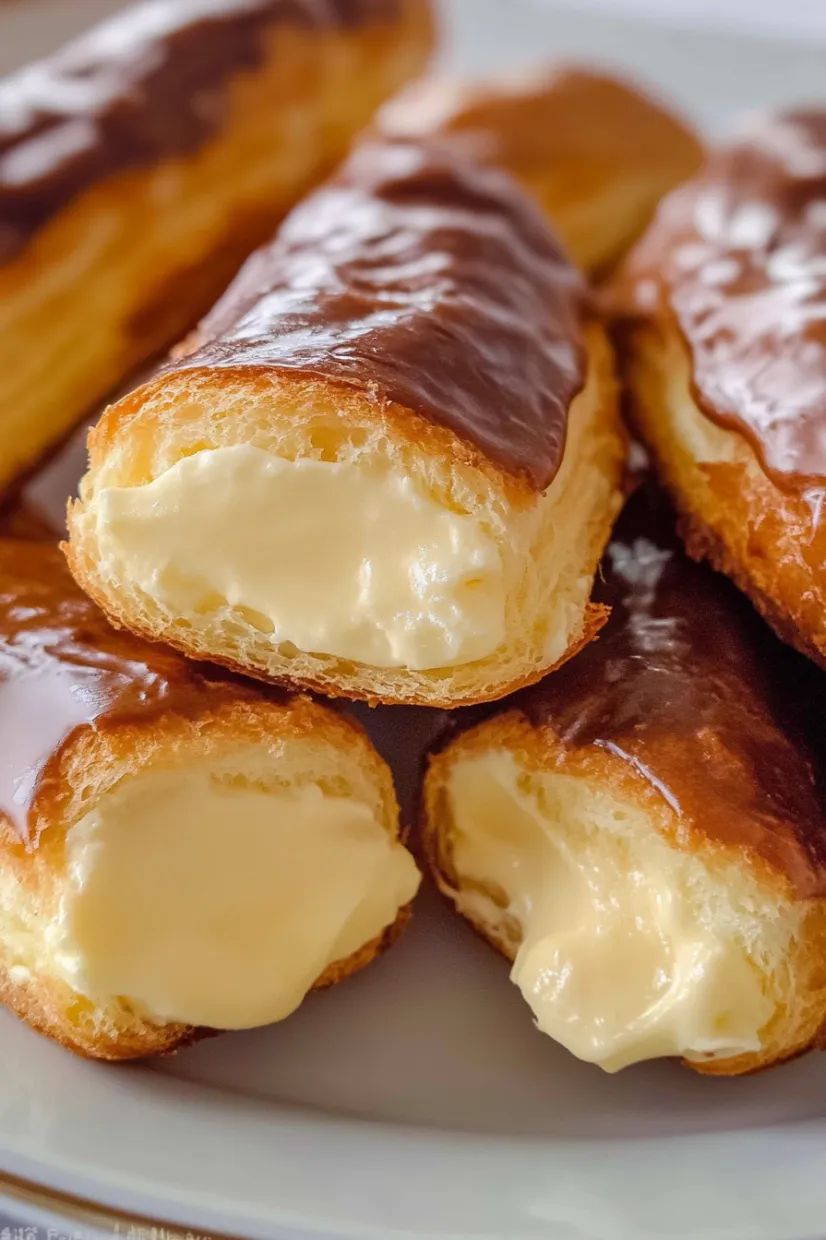 A plate of chocolate covered doughnuts.