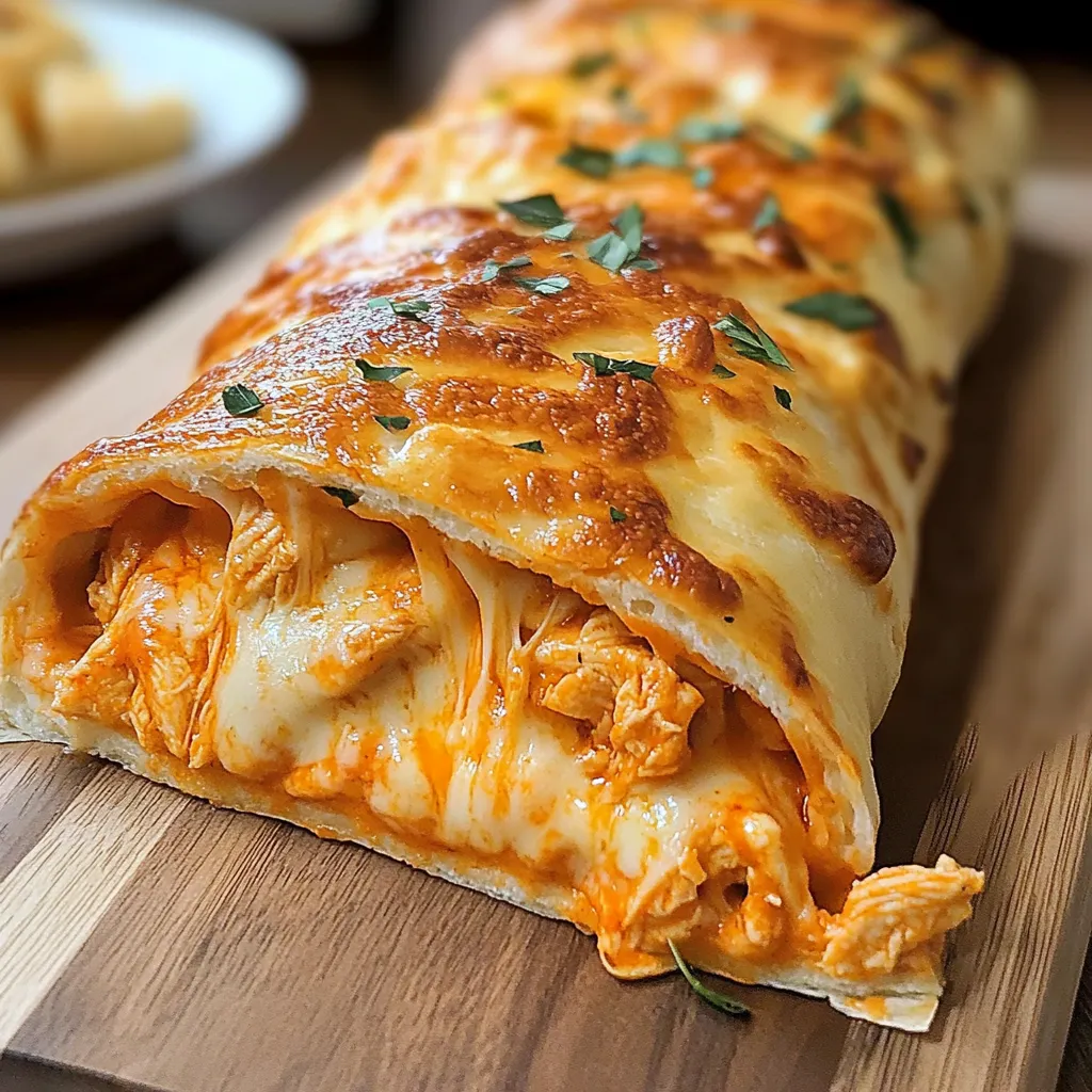A giant food roll on a table.