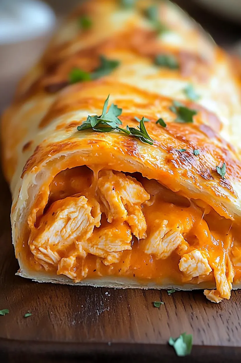 A slice of pizza with chicken and cheese.