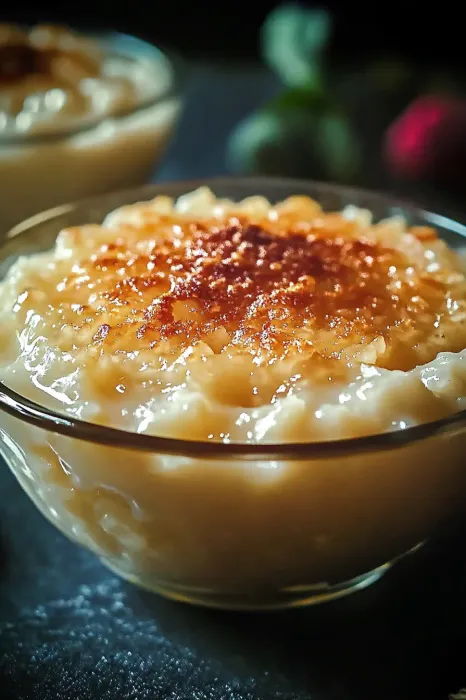 A bowl of food with a brown sauce on top.