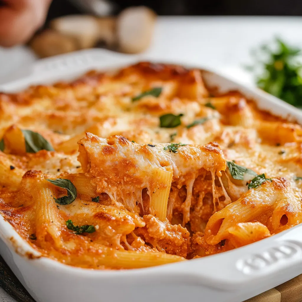 A pasta dish in a white bowl with cheese on top.