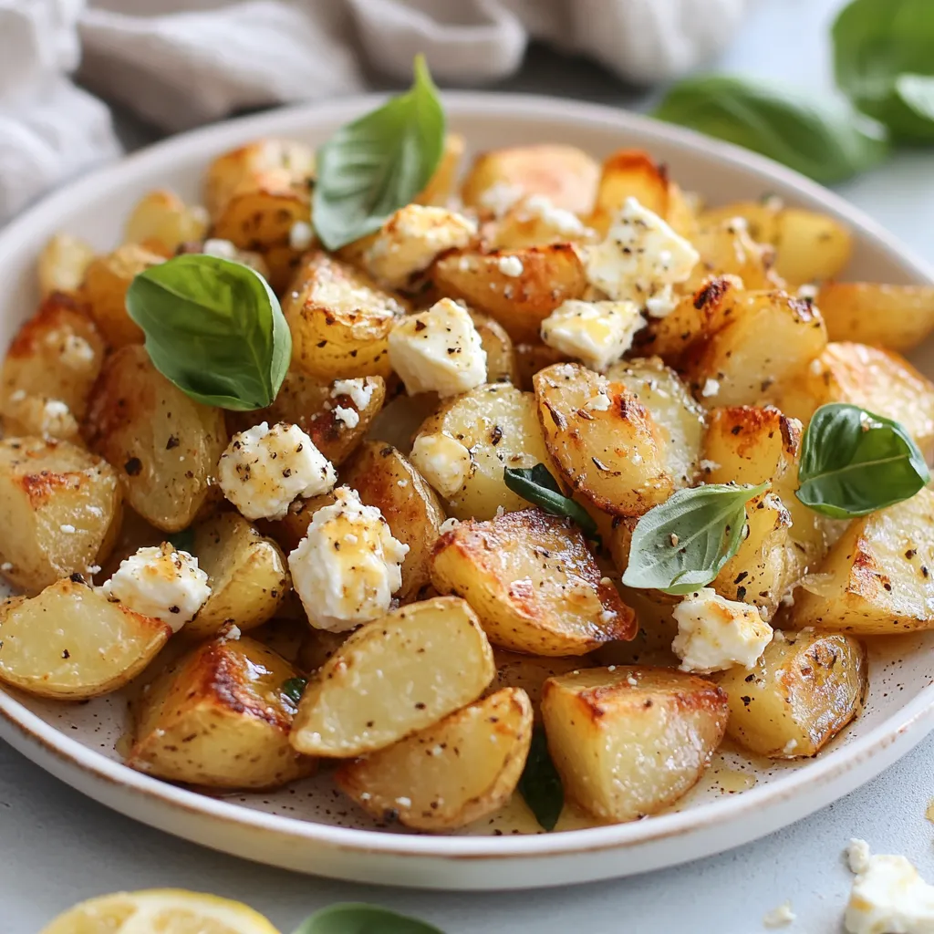 Cheesy potatoes topped with fresh herbs.