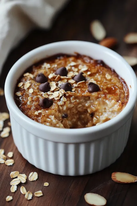 Bowl packed with oats, chocolate, and more toppings.