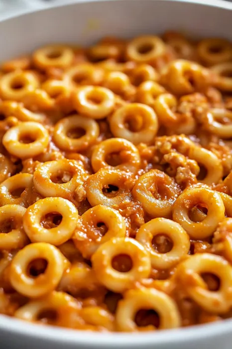 Close up shot of pasta in sauce loaded in a bowl.