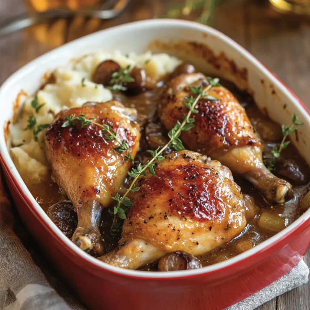 A chicken dinner with sides on a plate.