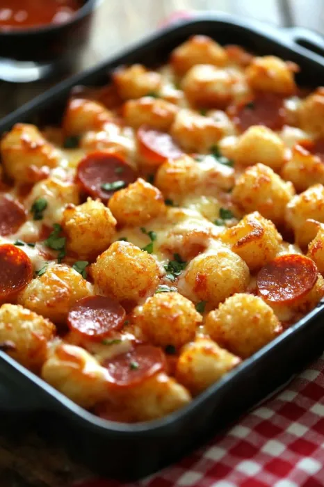 A bowl of pasta loaded with pepperoni slices and melted cheese.