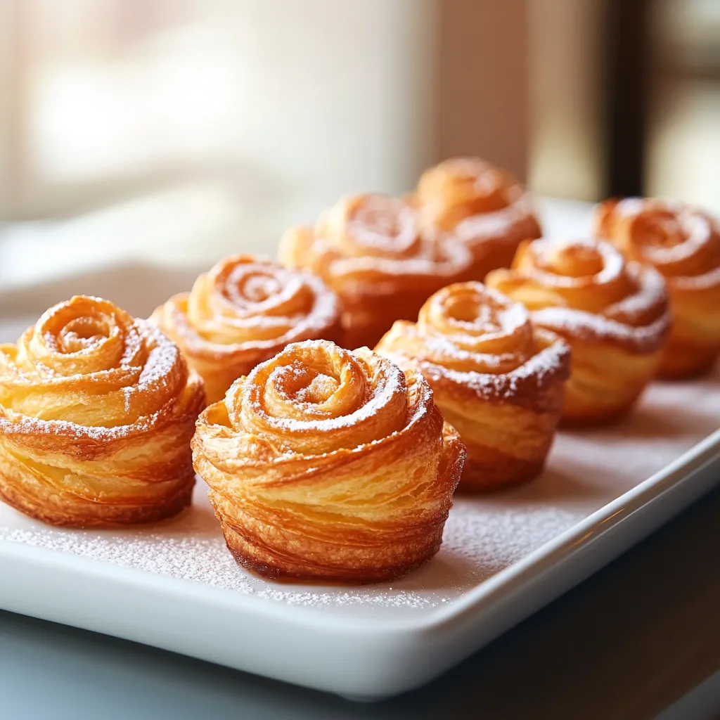 A plate stacked with sugary pastries.