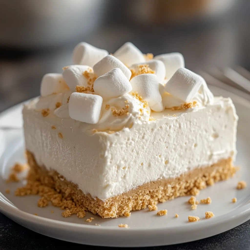 A slice with toasted marshmallows on top.