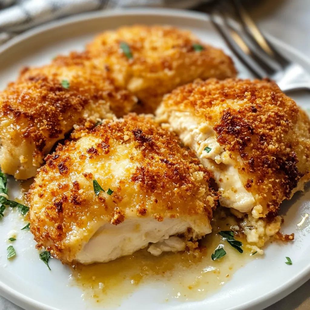 Fried chicken with sauce on a plate.