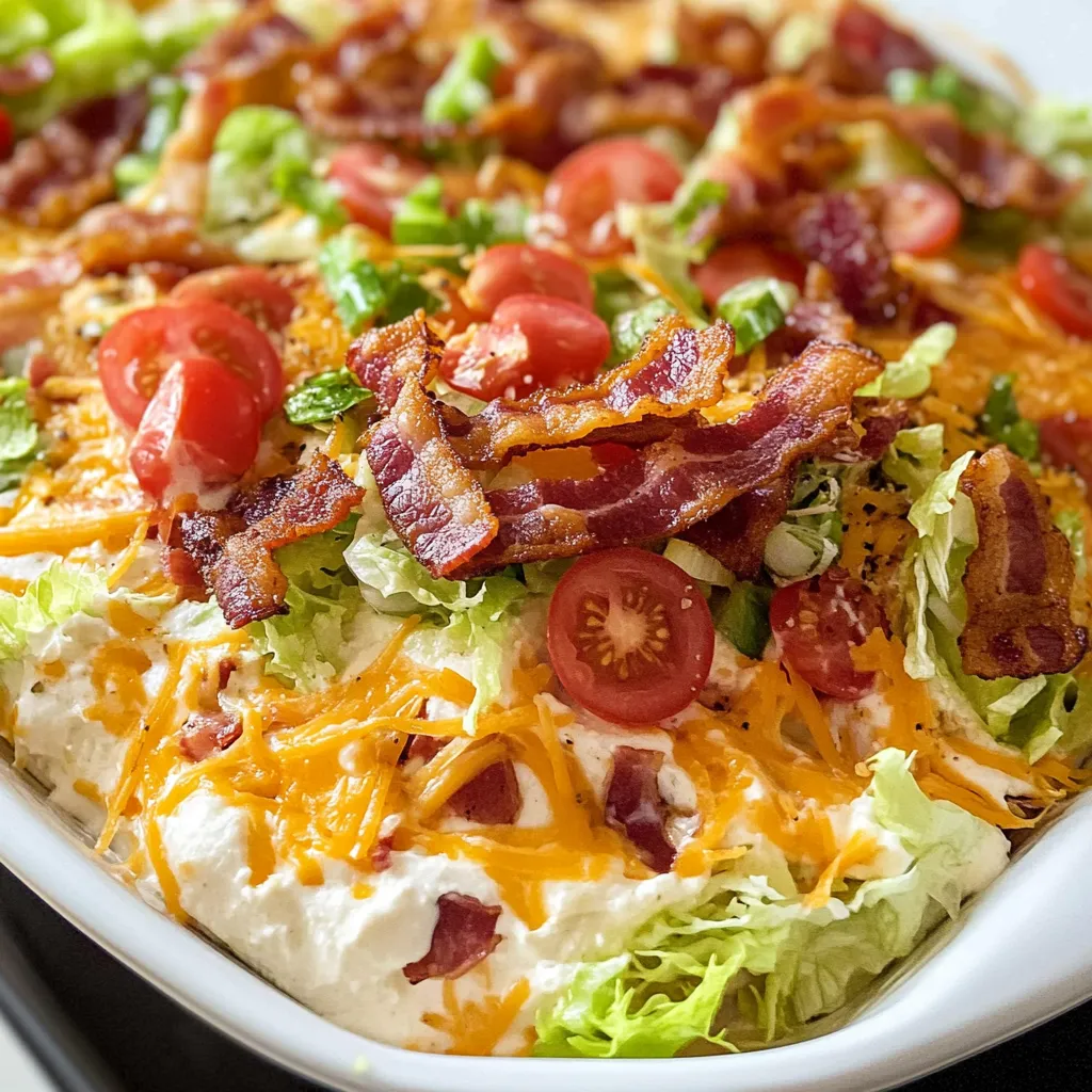 Bacon and tomato dip in a bowl.