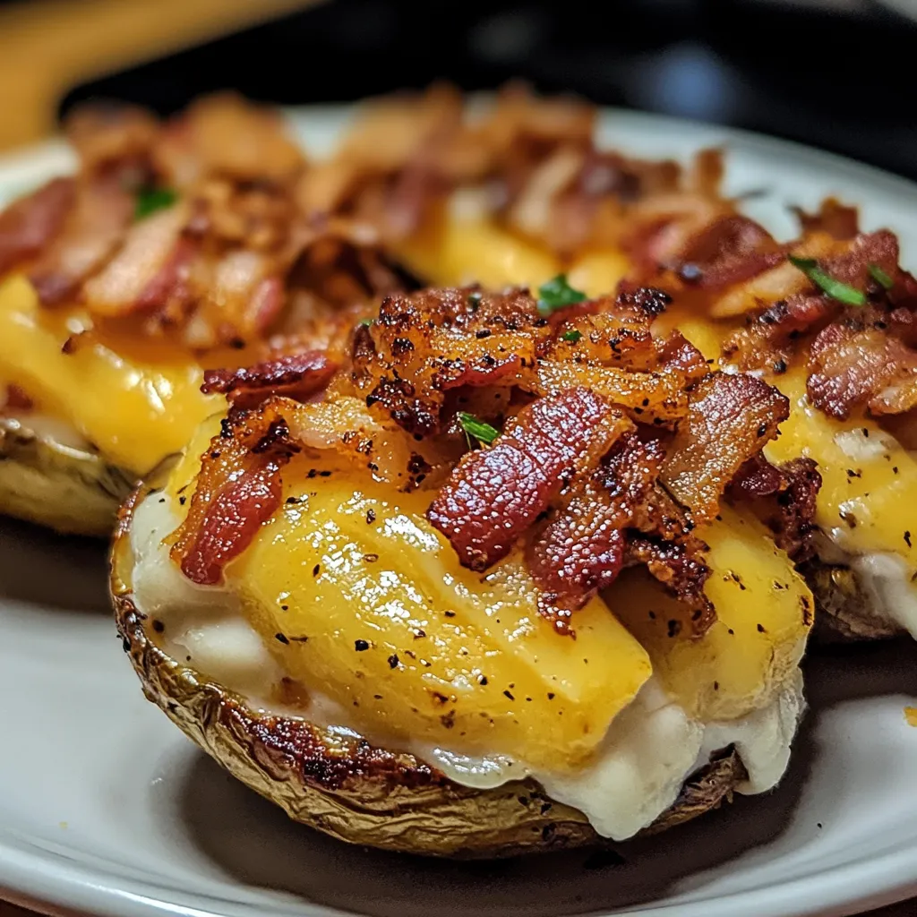 A plate full of potatoes wrapped with bacon.