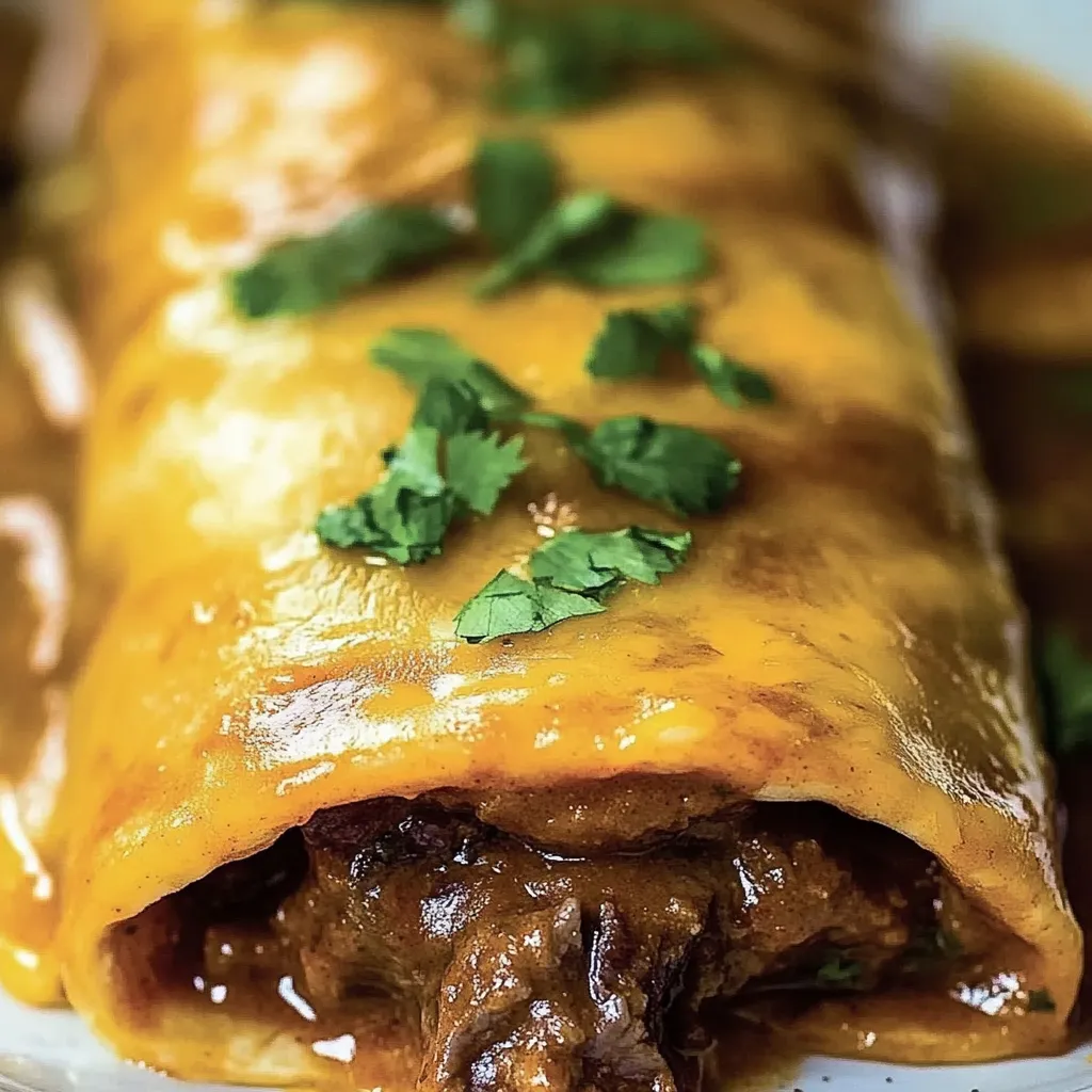 A burrito with green toppings.