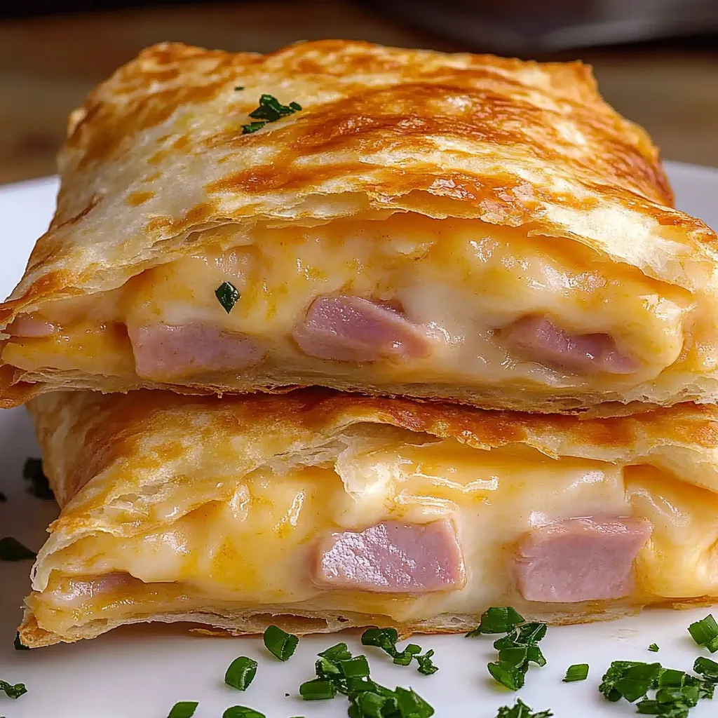 A slice of cheese and ham sandwich.