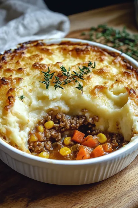 A white bowl with a casserole dish.