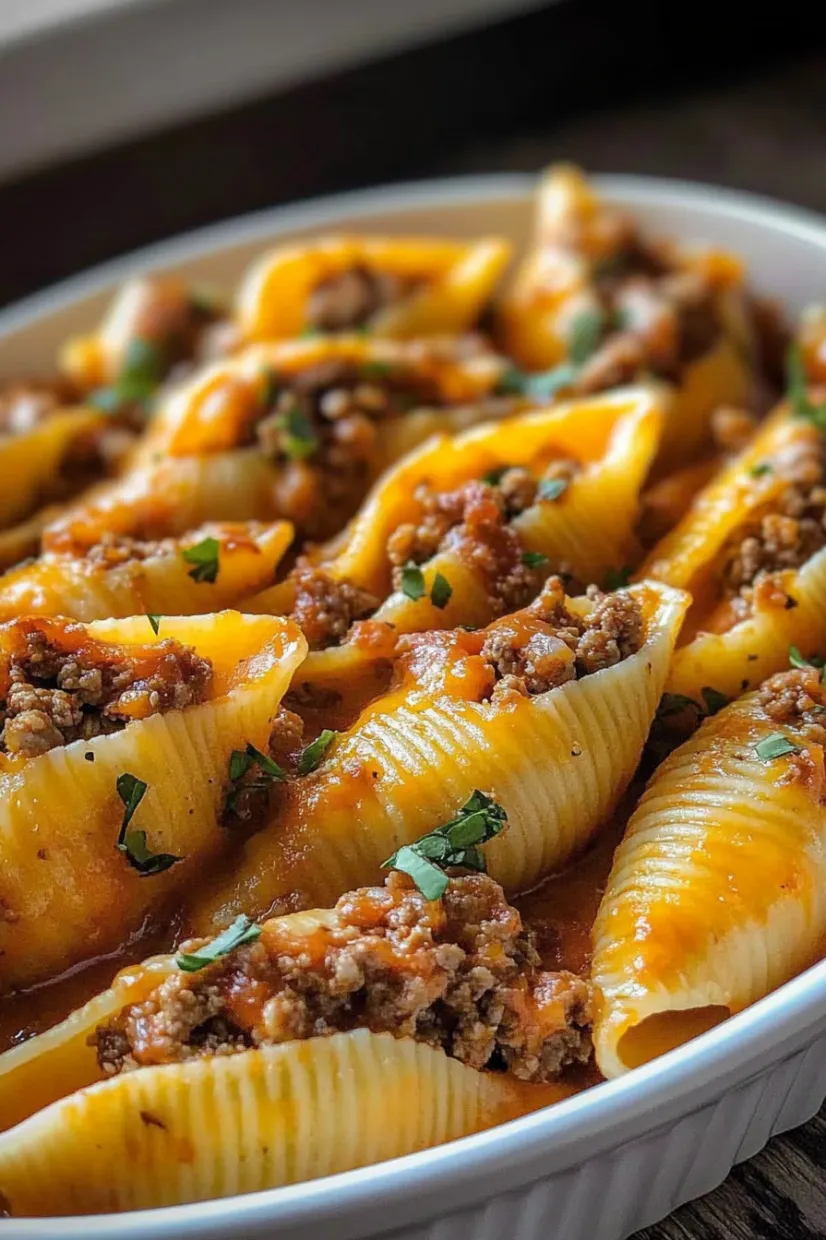 A bowl of pasta with meat sauce.