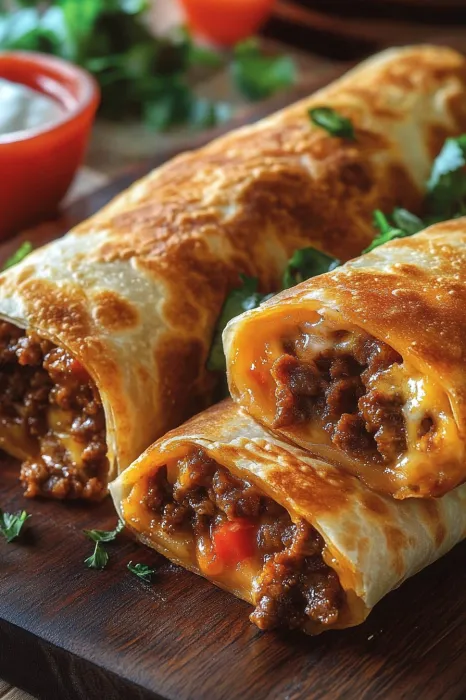 A plate of food with a burrito and a bowl of salsa.